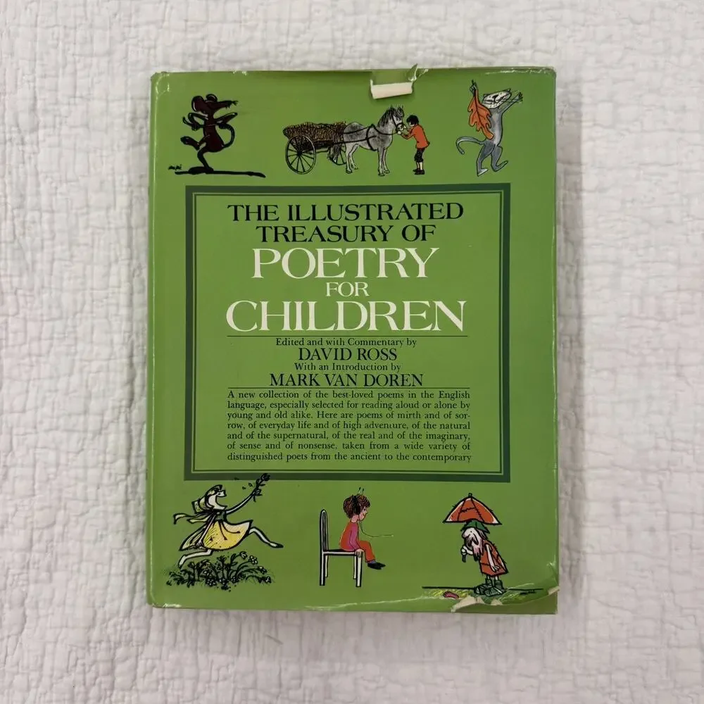 Vintage 1976 Illustrated Treasury Of Poetry For Children Hardcover Book